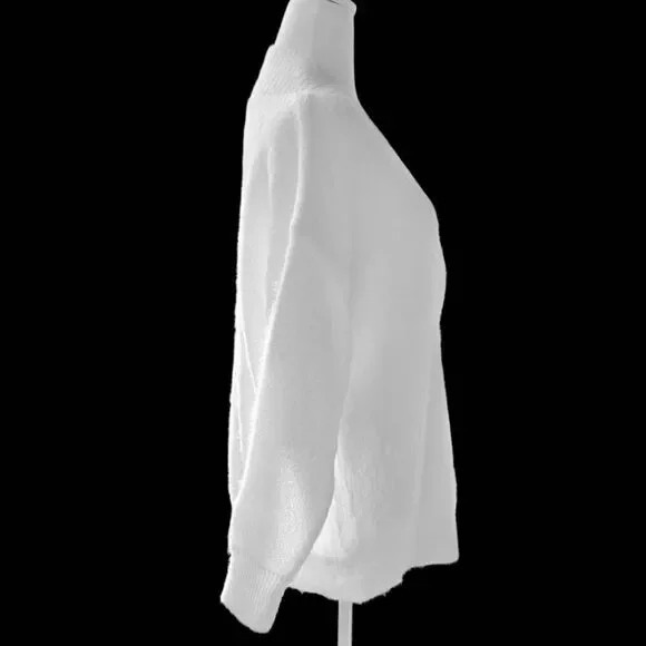 Women's One Size White Cardigan Sweater - Picture 2 of 6